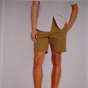 Tan Men's Pull-On Shorts